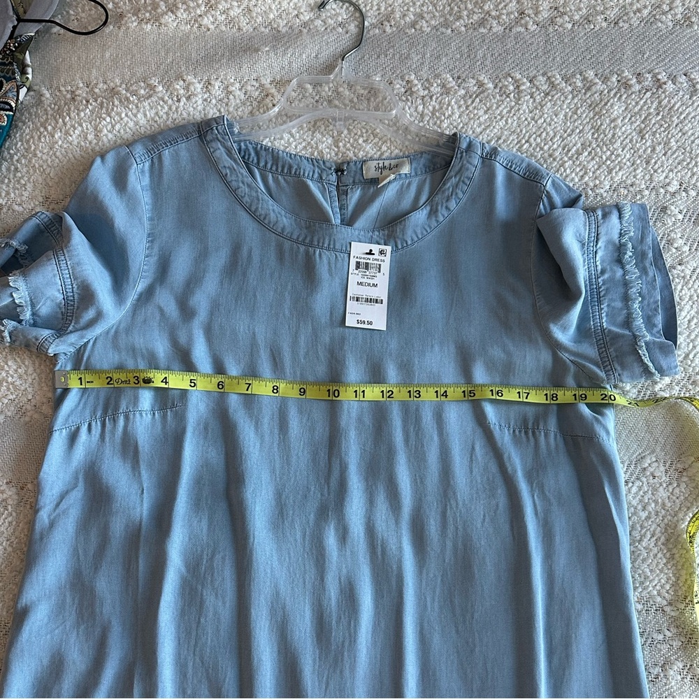 NWT Style and Co. Chambray shift dress - Picture 8 of 8